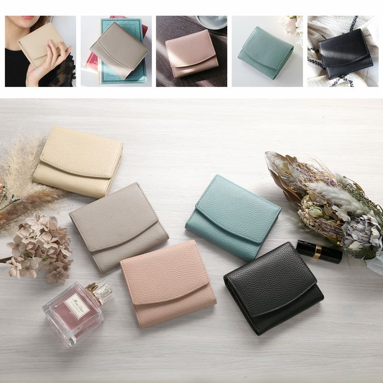 財布 レディース 二つ折り財布 本革 Mia Borsa ミニ 小さい コンパクト
