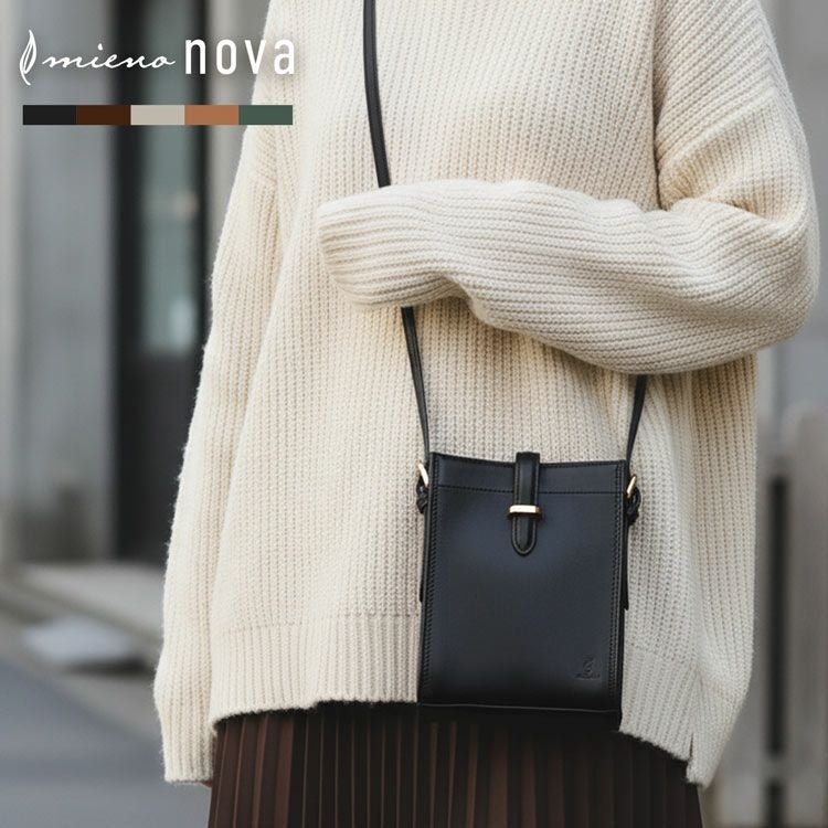 mieno nova ミニショルダーバッグ スクエア 縦型 レディース