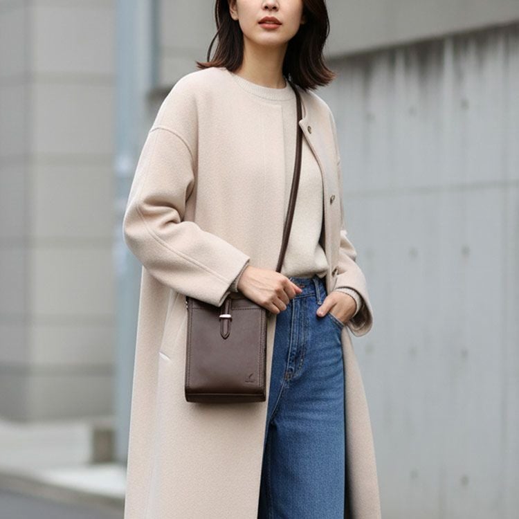 mieno nova ミニショルダーバッグ スクエア 縦型 レディース