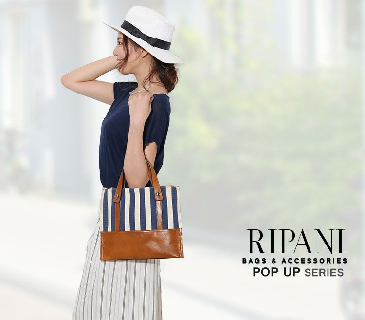 RIPANI/リパーニ イタリア製 牛革&キャンバス トートバッグ RIPANI/リパーニ イタリア製 牛革&キャンバス トートバッグ