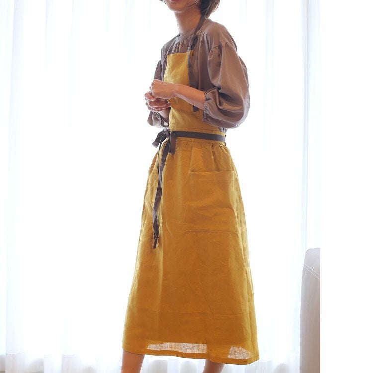 あみんさんコラボ商品 》 エプロン リネン 100% (08000256r)