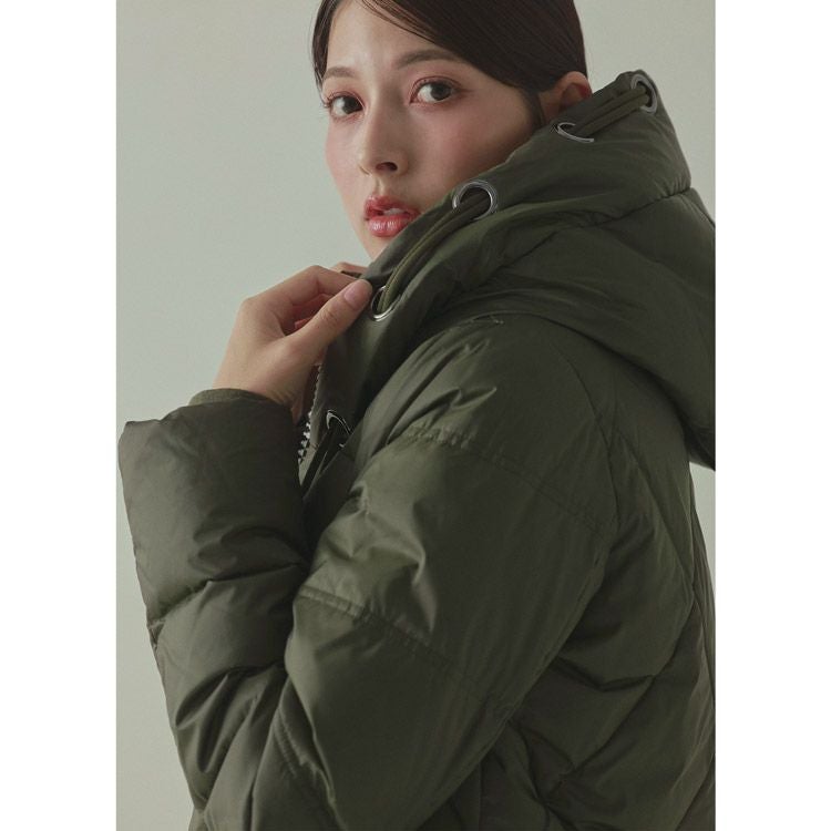 ダウンコートレディースカーキ緑グリーン
