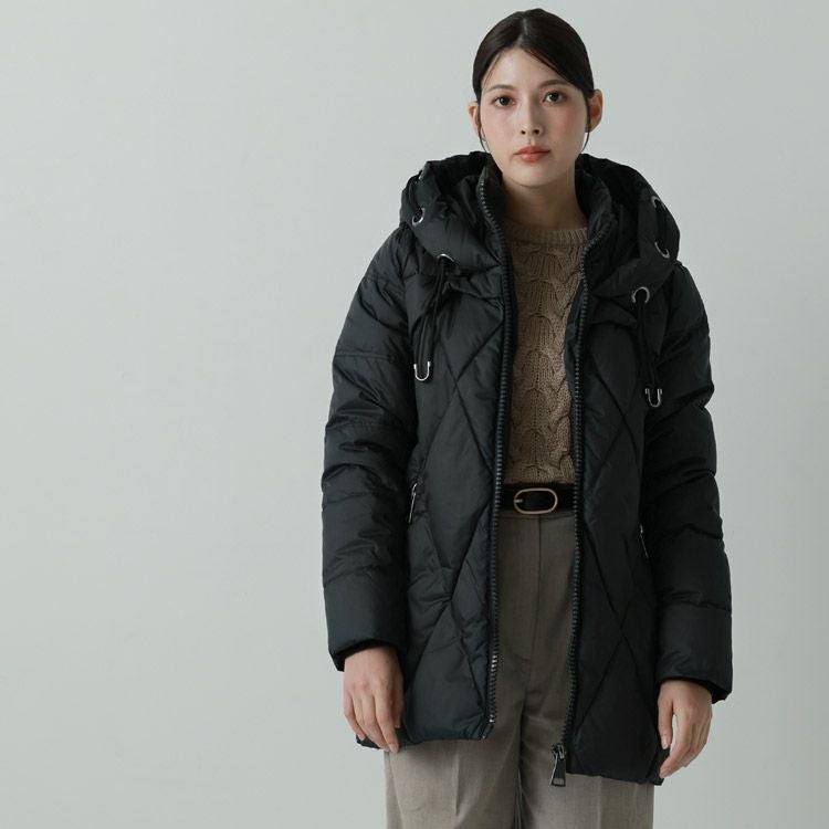 ダウンコートレディース黒ブラック