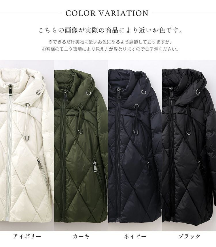 Filomo ダウンコート フード付き ダウン90% 手洗い 冬 アウター 5F