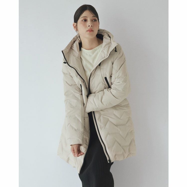 Filomoシームレスダウンコートダウン80%アイボリー白