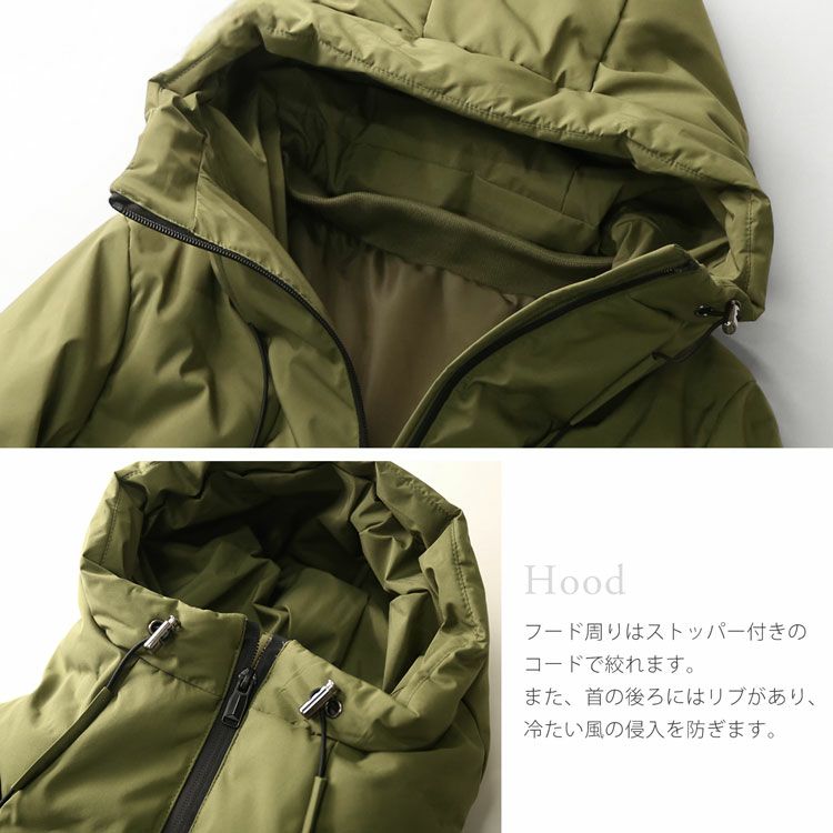ダウンコート フード付き シームレス ダウン80% Filomo 5F ダウンコート フード付き シームレス ダウン80% Filomo 5F