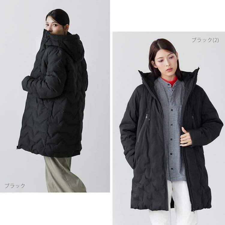 ダウンコート フード付き シームレス ダウン80％ Filomo 5F