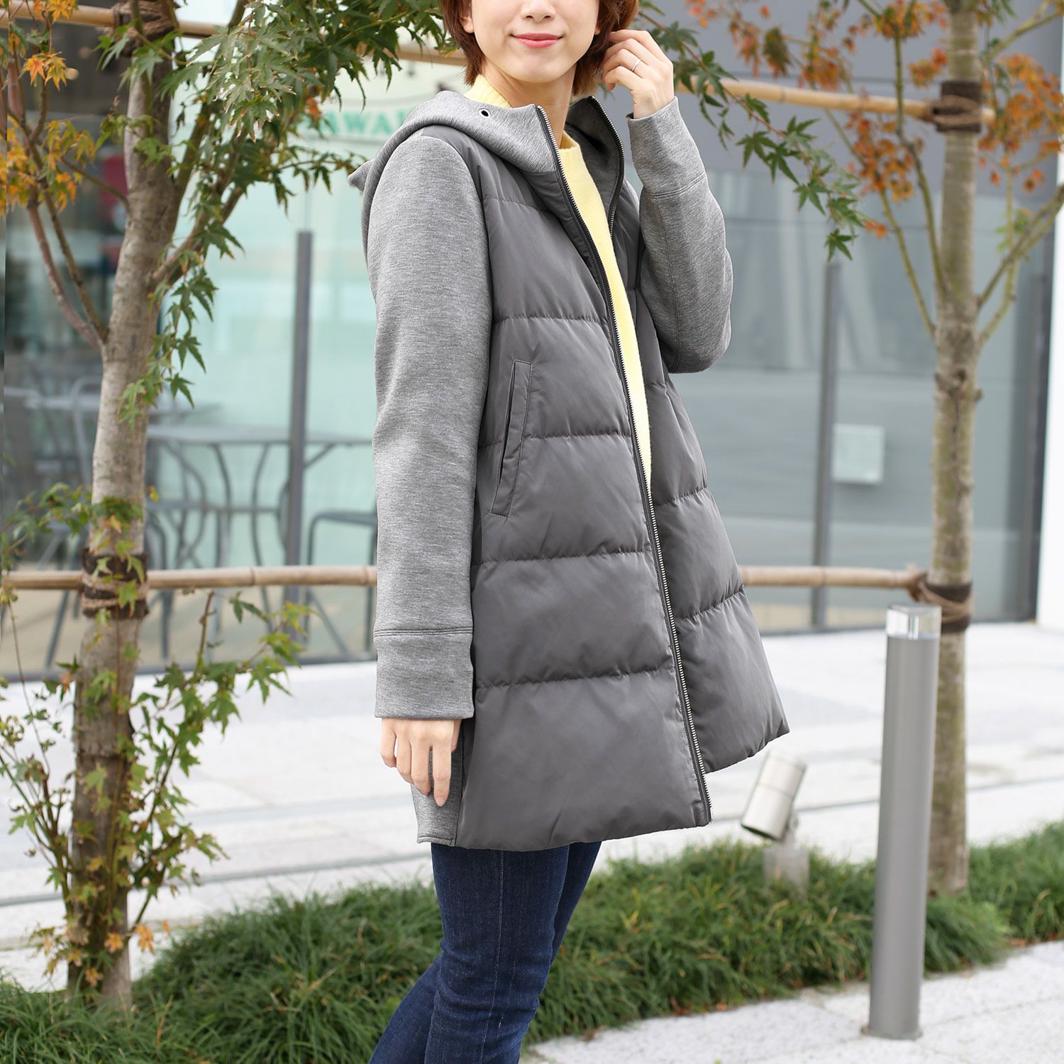 Filomo ダウン 切替 パーカー レディース ダウンコート 切り替え