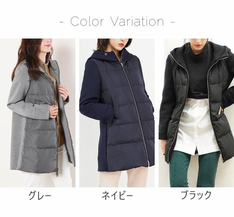 Filomo ダウン 切替 パーカー レディース ダウンコート 切り替え