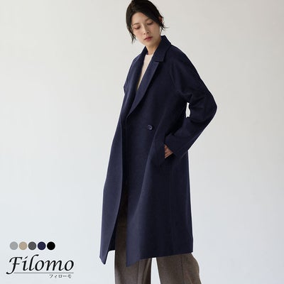 ゆったり着こなす大人の女性のチェスターコートブランドFilomo