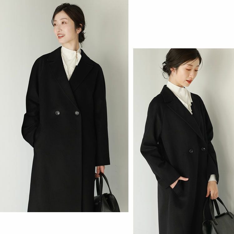 ロング チェスターコート レディース カシミヤ ブレンド ウール 卒業式
