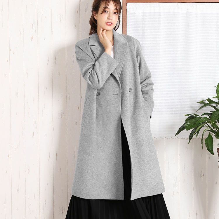 ロング チェスターコート レディース カシミヤ ブレンド ウール 卒業式