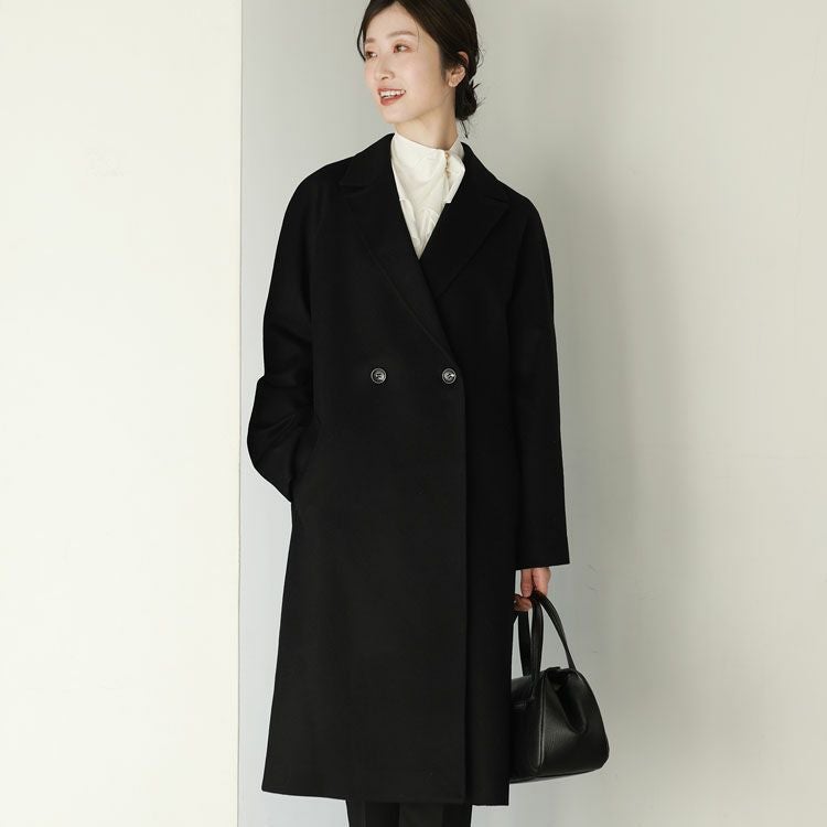 ロング チェスターコート レディース カシミヤ ブレンド ウール 卒業式