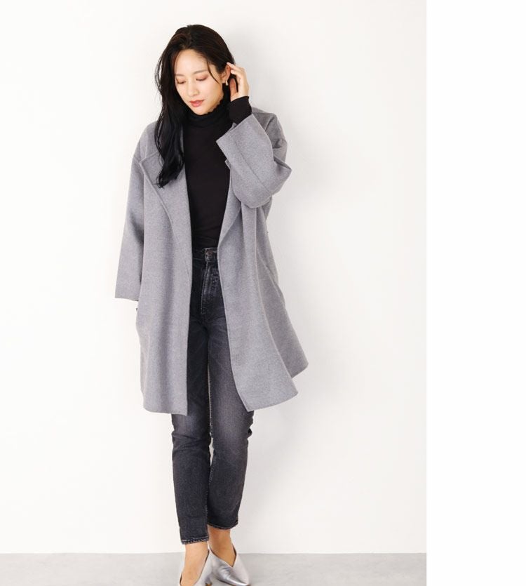 BLAMINK 24AW ダブルフェイスファーカラーコート BLAMINK 24AW ダブルフェイスファーカラーコート 【公式通販】