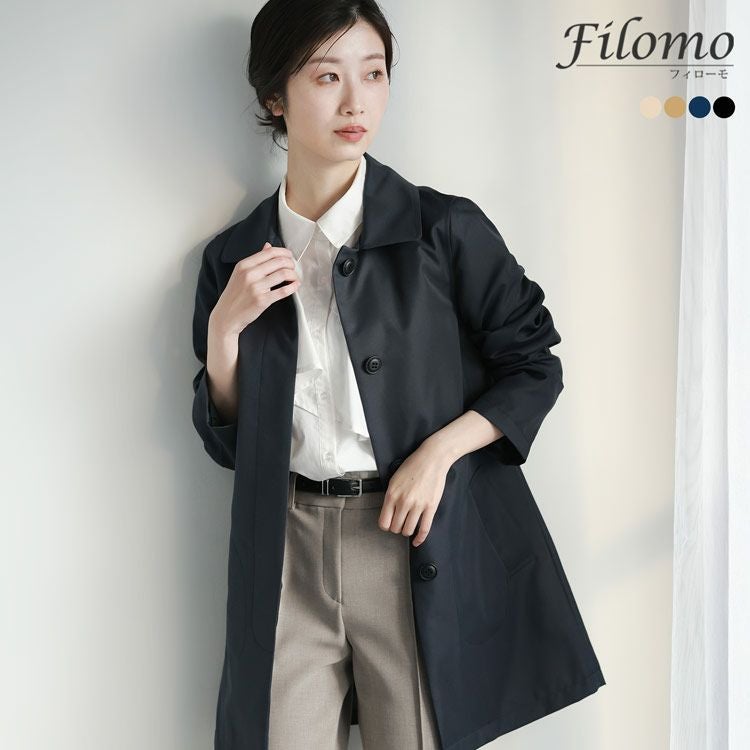 Filomo ステンカラー コート Aライン レディース 弱撥水 卒業式 卒園式