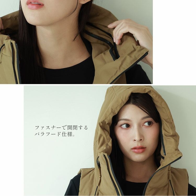 Filomo ダウンベスト レディース ダウン80% ショート丈 フレア