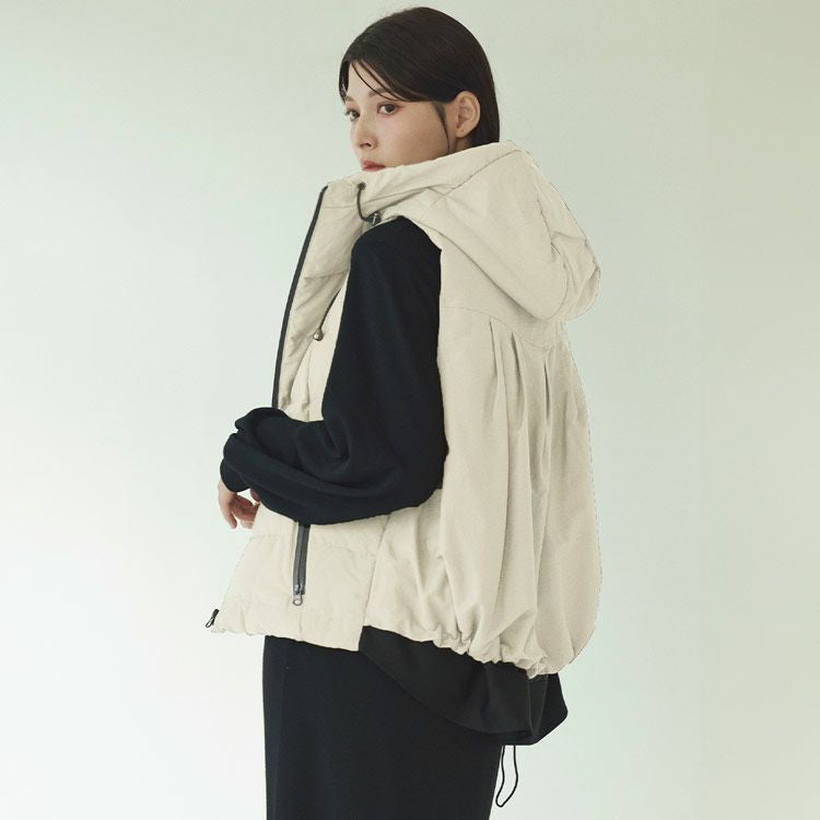 Filomo ダウンベスト レディース ダウン80% ショート丈 フレア