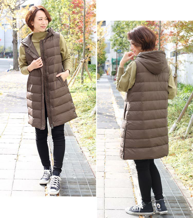 Filomo ダウン ベスト ロング レディース ダウン80% フィローモ