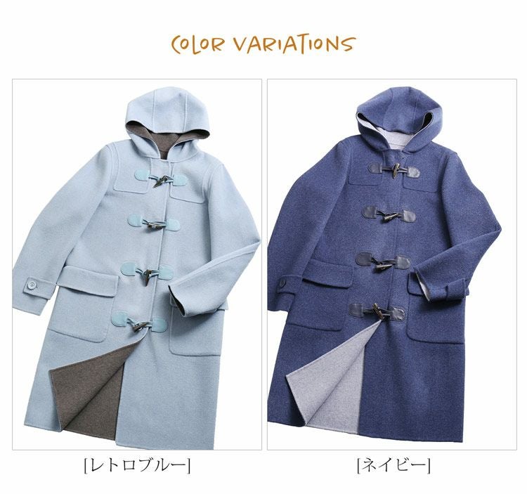 Filomo ダッフル コート レディース カシミヤ ブレンド ウール