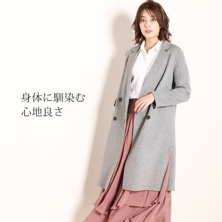 Filomo チェスターコート レディース ダブルフェイス 一枚仕立て 6F