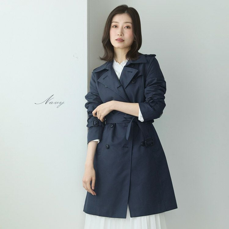 ラクなのにキレイなネイビートレンチコート