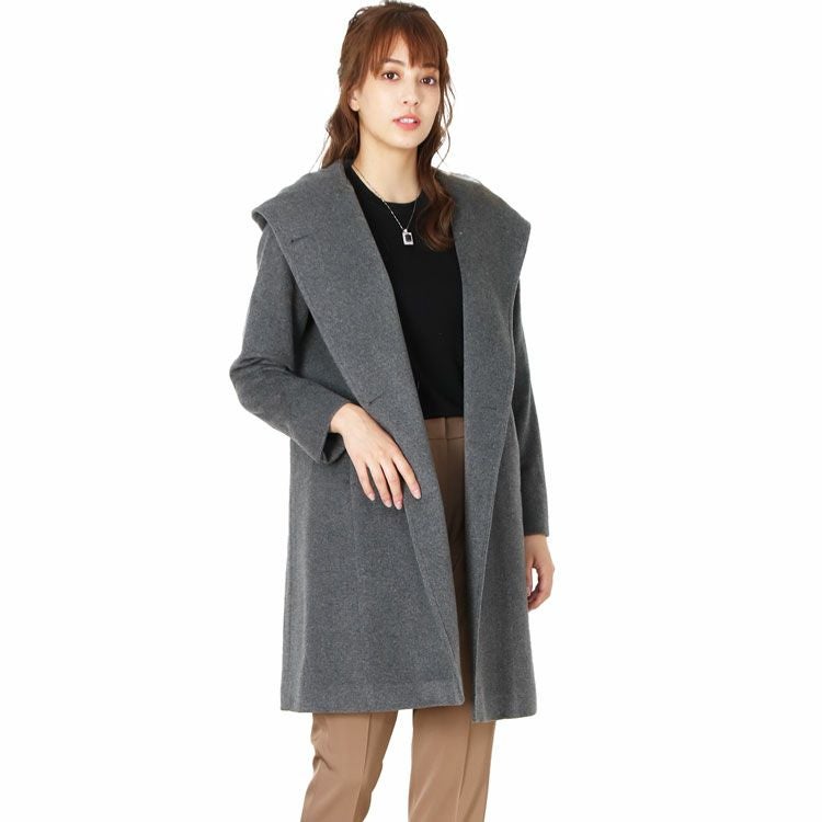 Filomo フード付きコート ダブル ウール カシミヤ&ウール レディース 6F