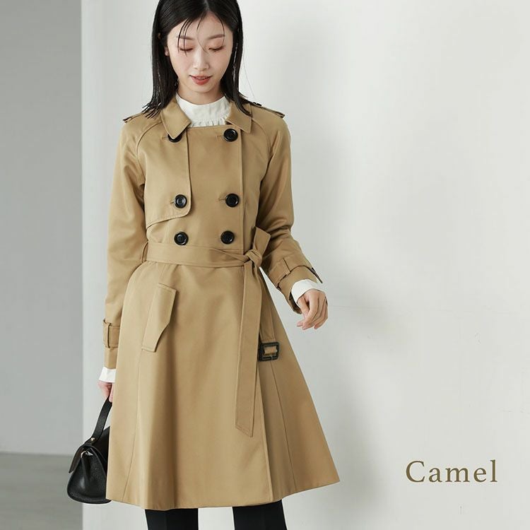 Filomo フレア トレンチコート レディース 秋 春 弱撥水 卒業式 卒園式