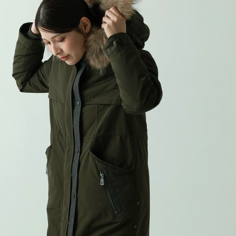 Filomo モッズコート レディース ダウン ライナー フード付き ファー