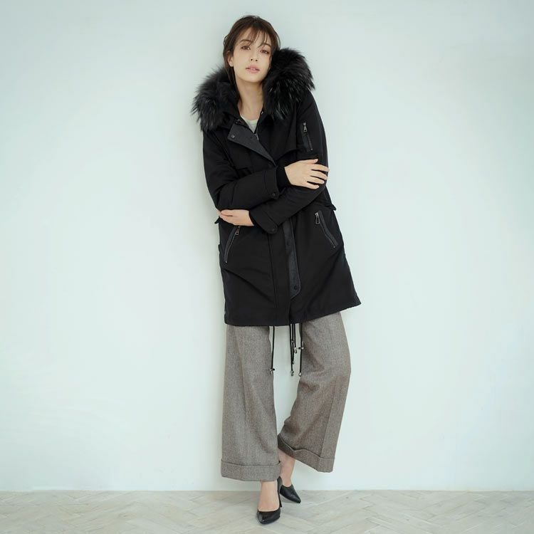 Filomo モッズコート レディース ダウン ライナー フード付き ファー