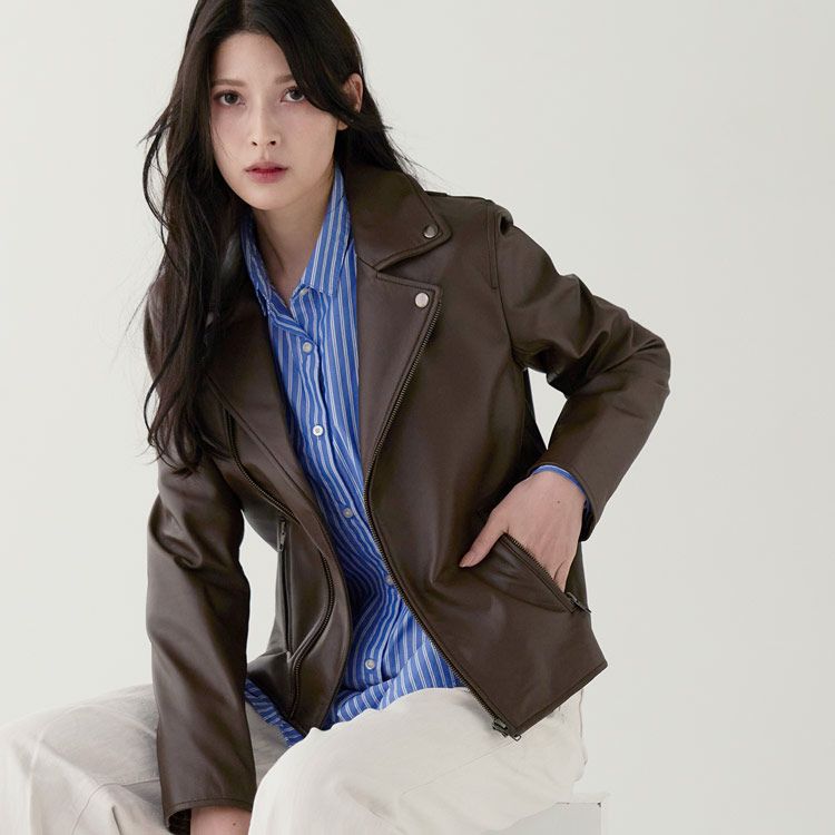 Filomo/フィローモ ラムレザー ライダースジャケット レディース