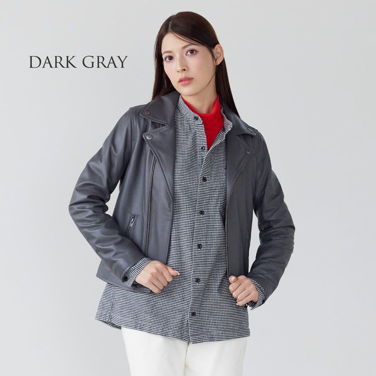 Filomo/フィローモ ラムレザー ライダースジャケット レディース