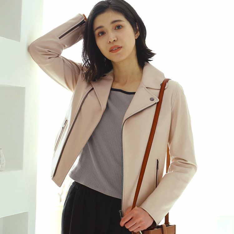 Filomo/フィローモ ラムレザー ライダースジャケット レディース