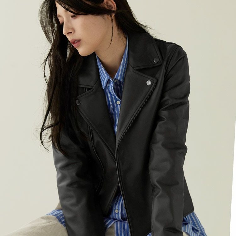 Filomo/フィローモ ラムレザー ライダースジャケット レディース