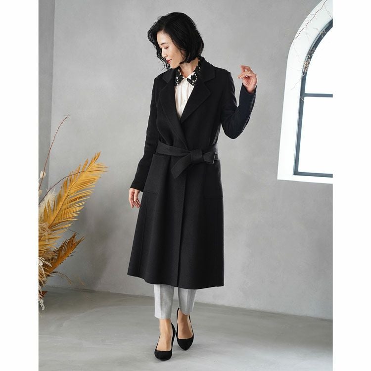 カシミヤ ガウン ロング コート 着丈115cm / カシミヤ100％ ダブル