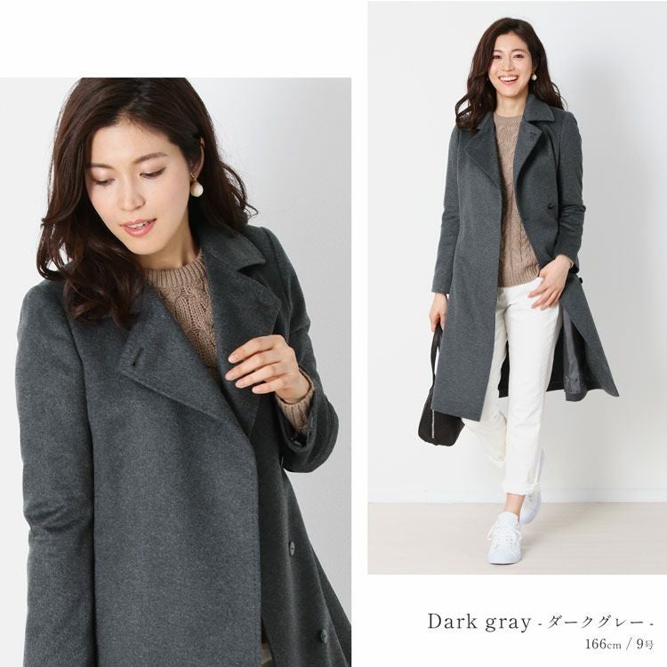 Filomo カシミヤ コート レディース カシミヤ100% テーラード 着丈