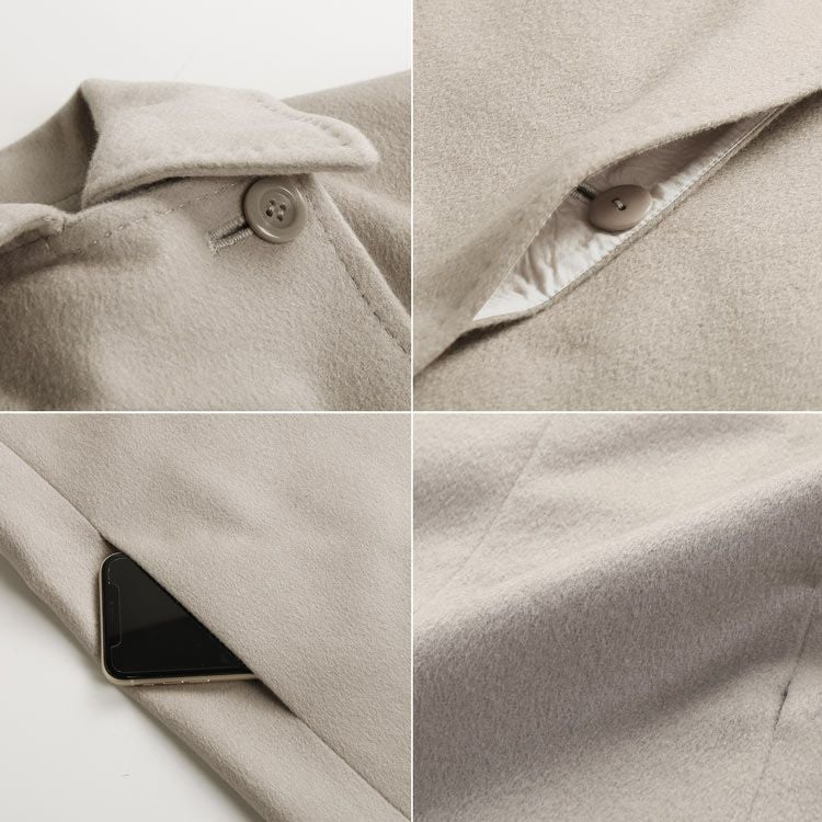 Filomo カシミヤ コート レディース カシミヤ100% テーラード 着丈