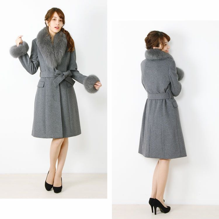 カシミヤ ブレンド ウール ロング コート レディース Filomo