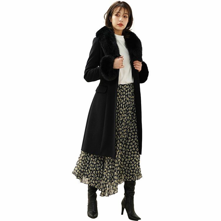 カシミヤ ブレンド ウール ロング コート レディース Filomo