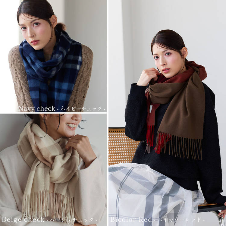 locally×accessories mau ストール mau.さんコラボ》Filomo 極やわカシミヤ 100% ストール レディース 7F