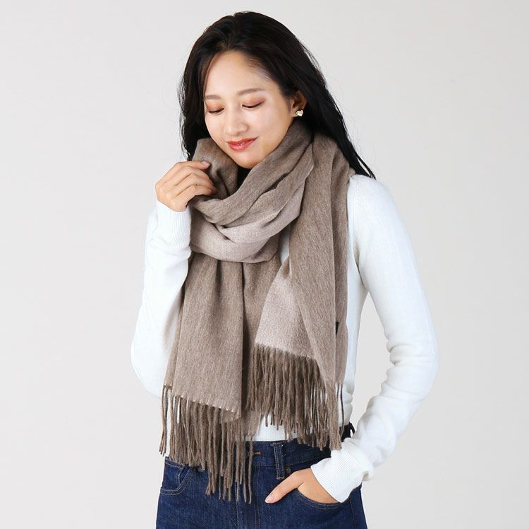 noble アルパカストール ベージュ Noble（ノーブル）の「アルパカストール（マフラー）」 - WEAR
