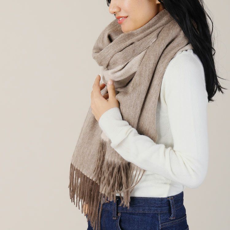 Filomo カシミヤ アルパカ 大判 ストール レディース バイカラー 抗菌