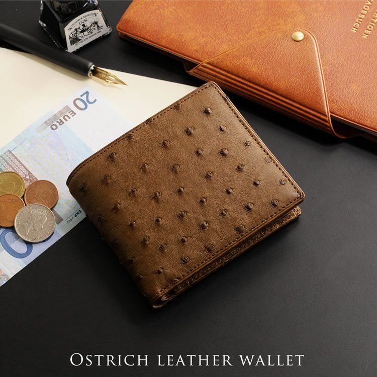 レディース-オーストリッチ-2つ折り財布｜オーストリッチ2つ折り財布