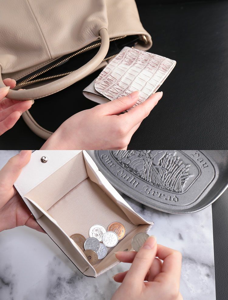 ヒマラヤ クロコダイル BOX型 小銭入れ 4FA