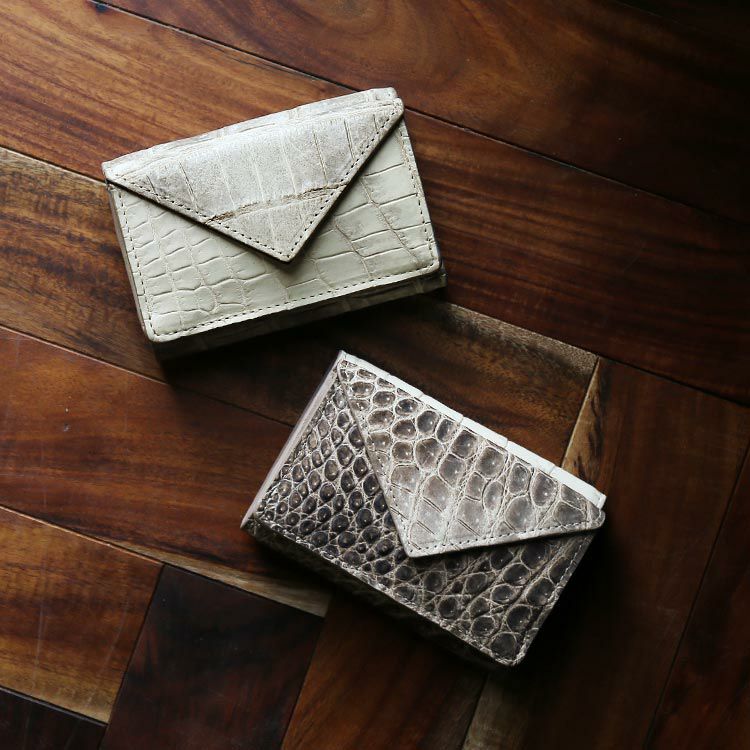 ミニ財布 レディース 本革 ヒマラヤ クロコダイル 三つ折り 4FA