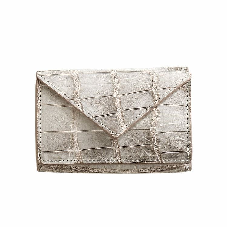 ミニ財布 レディース 本革 ヒマラヤ クロコダイル 三つ折り 4FA