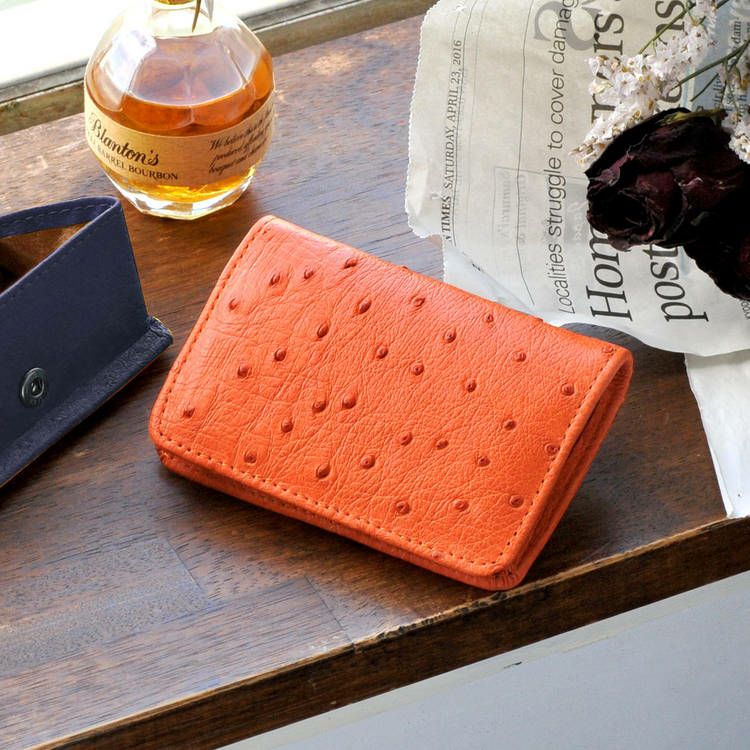 HERMES オーストリッチ ケース 小銭入れ オーストリッチ 小銭入れ コインケース 本革 レディース BOX型 財布