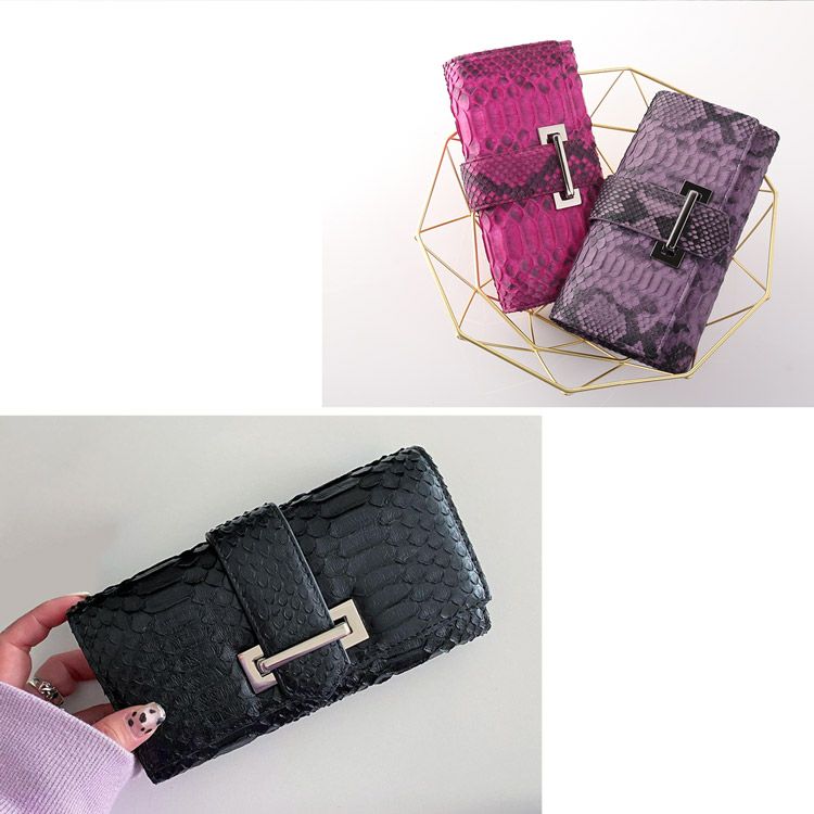 パイソン長財布ベルトデザイン/レディース(No.7191)