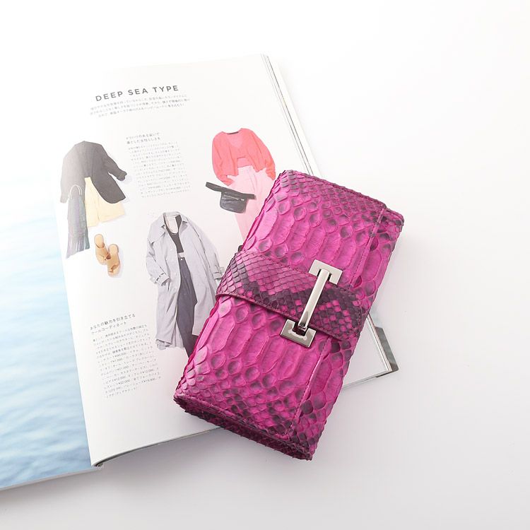 未使用　三宝　パイソン　財布　ピンク sankyo shokai（三京商会） ［5%OFFクーポン］ダイヤモンドパイソン 長