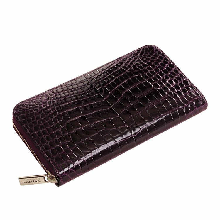 クロコダイル 長財布 レディース シャイニング 加工 日本製 センター