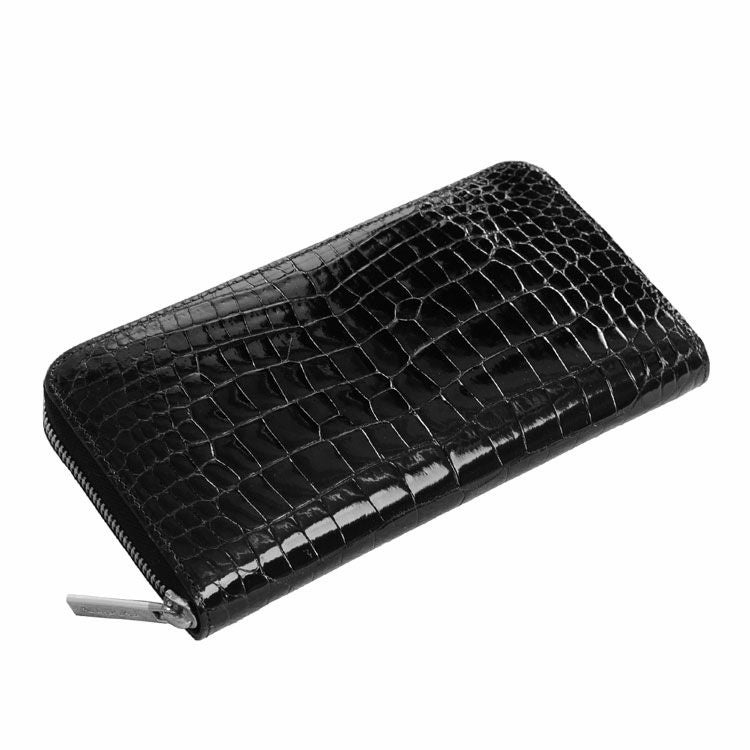 クロコダイル 長財布 レディース シャイニング 加工 日本製 センター